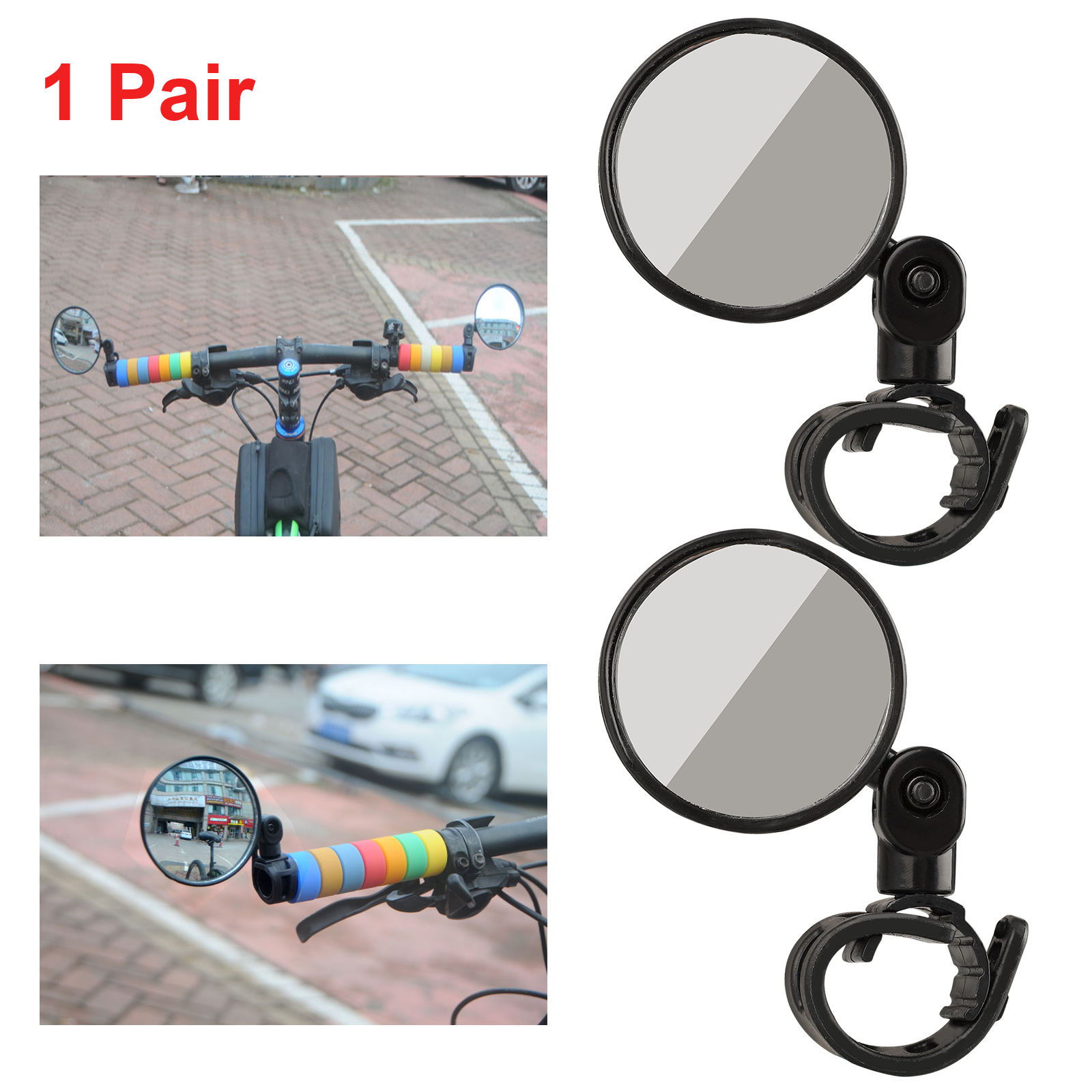 Mini Rotaty Handlebar Glass Rear view Mirror 4 Road Bike Bicycle 2Pcs FREE SHIP